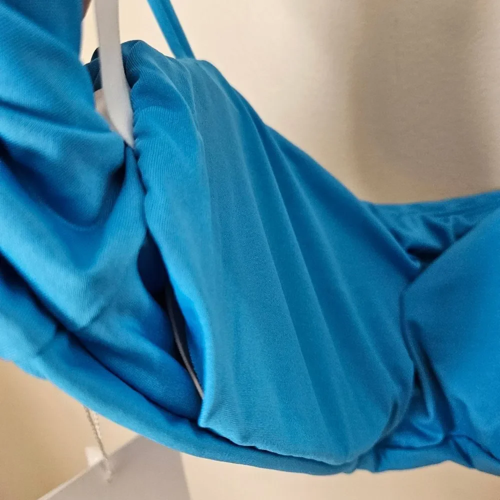 Andie Swim Top The Newport Azul Blue Bikini Neutral Solid - Picture 7 of 12